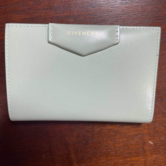 Givenchy Handbags - Givenchy Antigona Light Green Bifold Wallet in Box Leather